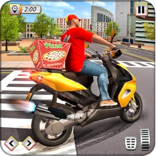 Jogos de bicicleta para entregador de pizza - Jogos 3D de Moto Pizza Biker - Simulador de entregador de pizza na cidade
