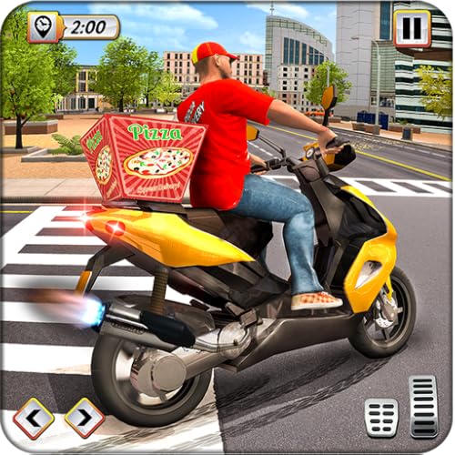 Pizza Delivery Boy-Fahrradspiele - Moto Pizza Biker -Spiele - Kostenloser Hauslieferungs-Pizza Boy-Simulator | Food Truck Fahrsimulator – Fahrradfahrer-Pizza-Spiele | Pizza-Fahrrad-Lieferjungen-Spiele
