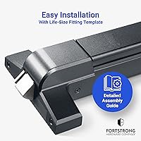 Vista 5 de FORTSTRONG Dispositivo de Salida de Pánico con Barra de Empuje Comercial de 31" (Negro) - Barras de Pánico para Puertas de Salida con Manija