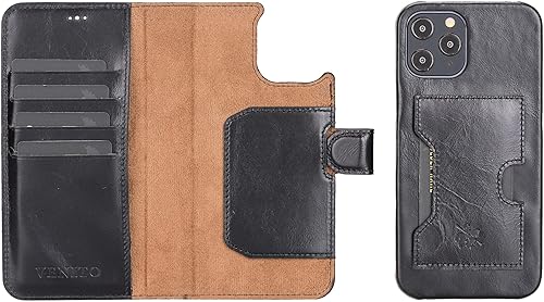 Miniatura 11 de Venito Funda tipo cartera para iPhone 15 con tarjetero y bloqueo RFID, funda de cuero para teléfono, funda desmontable de 6.1 pulgadas, Florencia