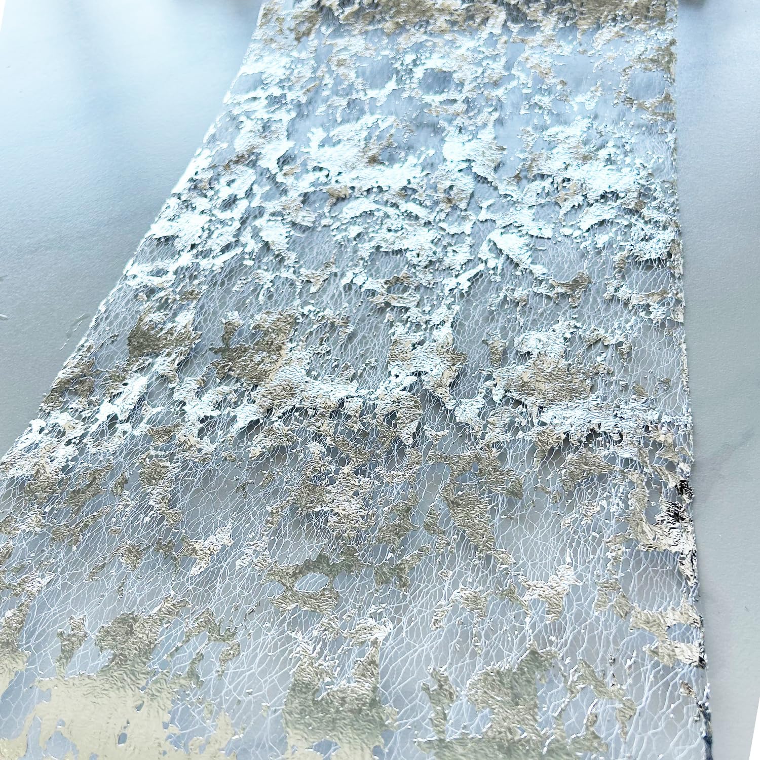 12 Pack Table Runner, Glitter Metallic Mesh Table Runner Roll with Butterfly Decoration,11 Inch x 108 Inch, for Wedding Decorations, Bridal Shower, Baby Shower, Birthday Party