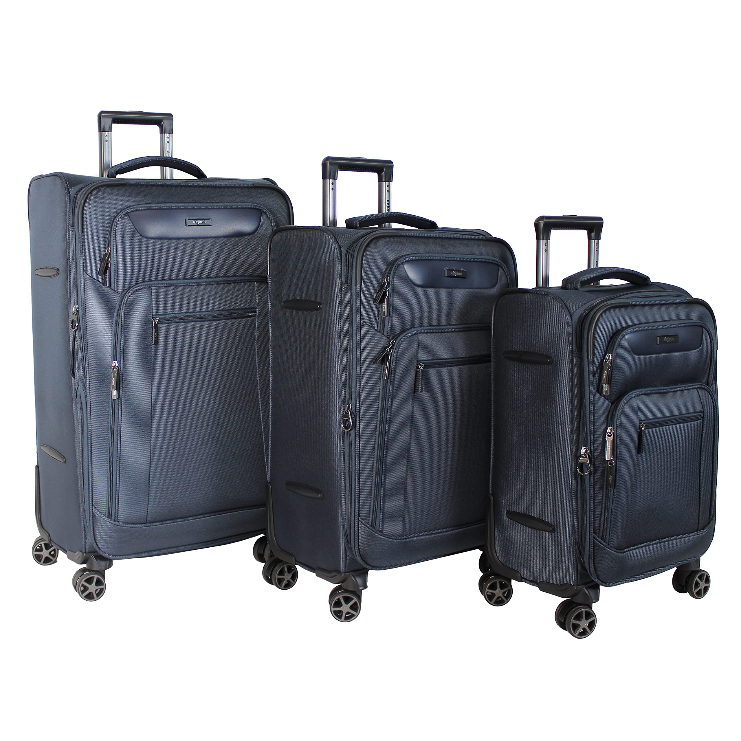 DejunoExecutive New Generation Spinner Luggage USB Port, Navy, 3-Piece Set