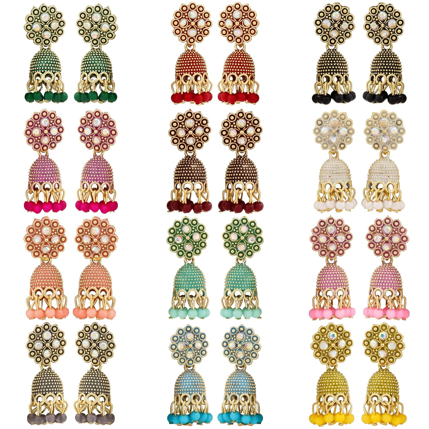 DEW MAT Jhumkas for women traditional Earrings For Women Floral Design Traditional Drop Jhumke For Women Girls Love Gifts ... - Review, Price and Buying Guide