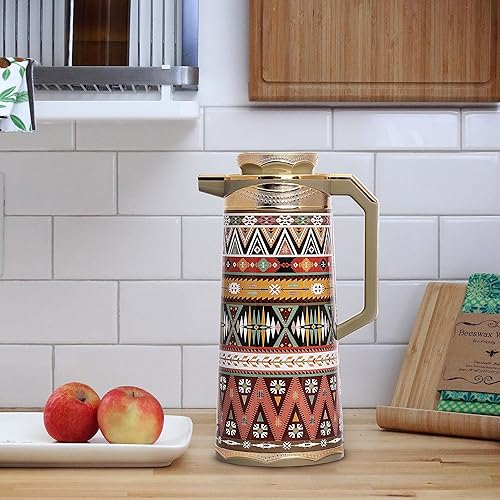 Miniatura 3 de SAFURA Jarra de café de metal inoxidable aislada, jarra de café con botella de agua al vacío para mantener líquidos calientes y fríos, doble pared