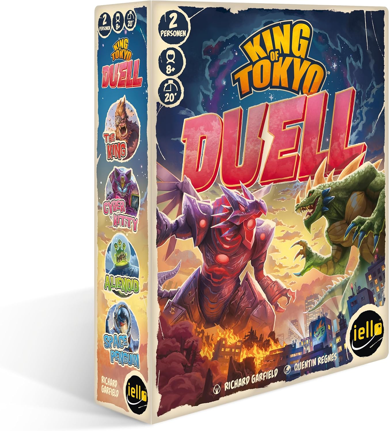 iello King of Tokyo: Duel, Family Game from 8 Years, Strategic Dice Game for 2 Players, Exciting Monster Fights with Unique Superpowers, Playing Time Approx. 30 Minutes