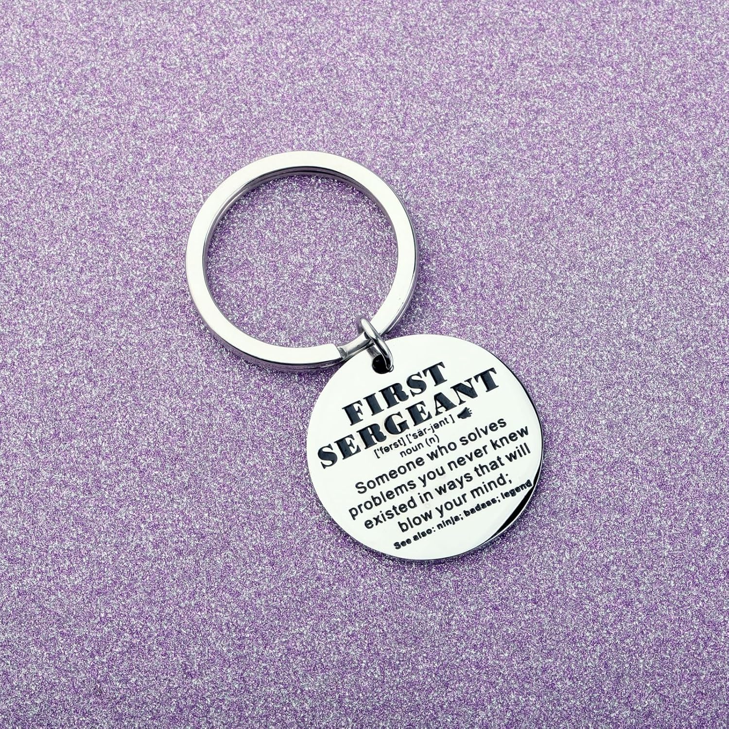 Lywjyb Birdgot E-8 US Army First Sergeant US Army Rank Keychain 1SG Appreciation Gift Army Military Retirement Gifts