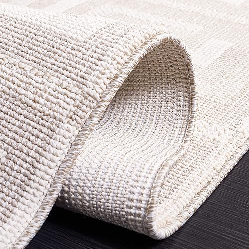 Miniatura 5 de SAFAVIEH Trends Collection - Alfombra de 8 x 10 pies, color beige y marfil, diseño geométrico moderno texturizado, no desprende pelusa y de fácil