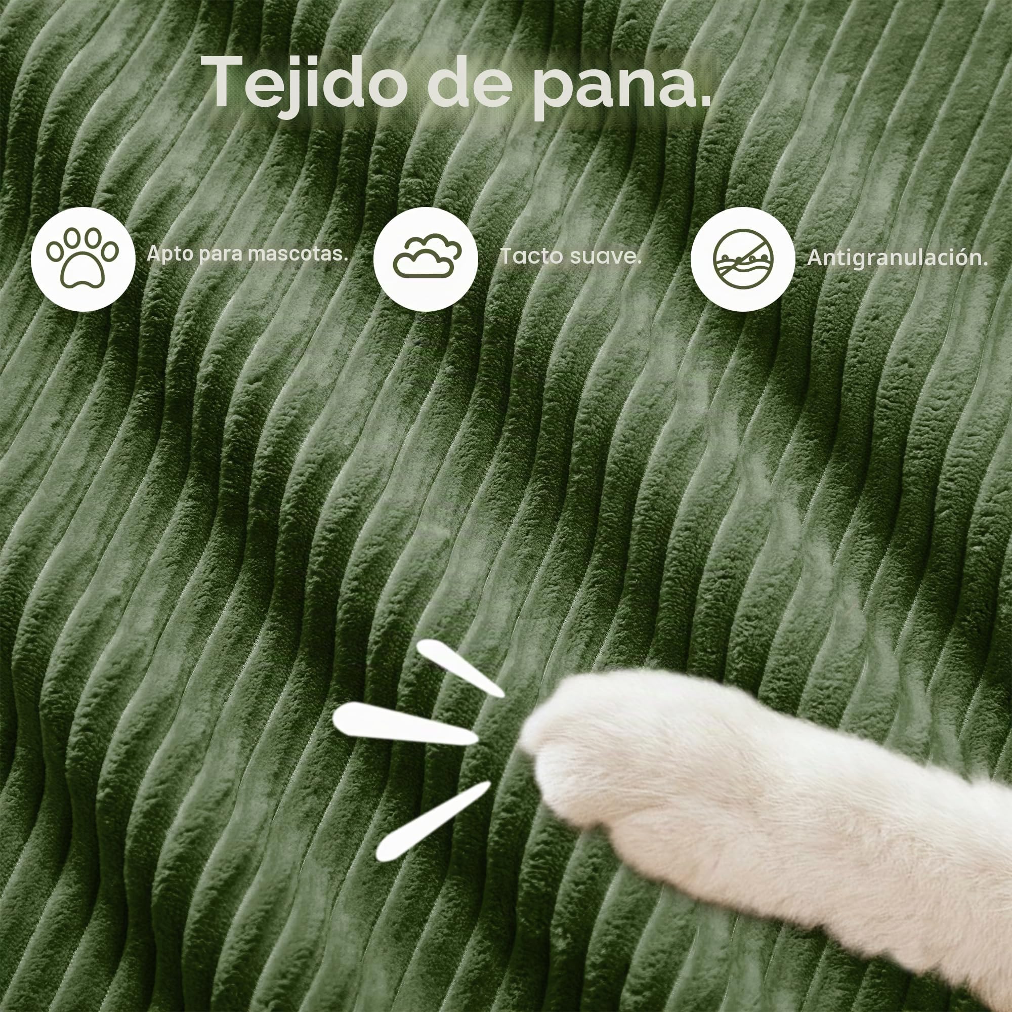 Bladez Sofá moderno de cuerda de 3 plazas Modular sofá esquinero en forma de L con puf Otomano, Sin montaje, sofá Cloud combinable, para salón (Verde, 3 plazas+1)