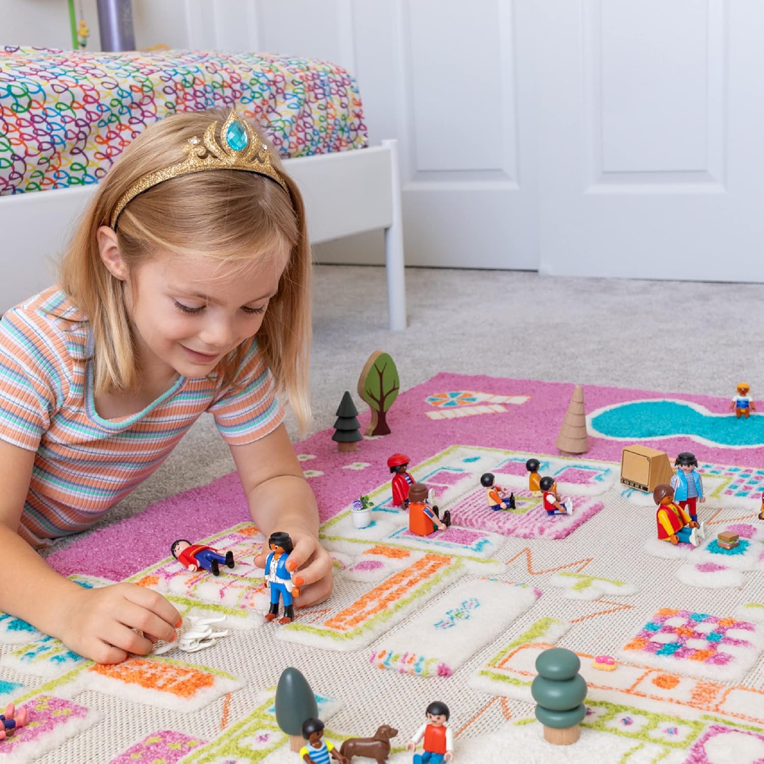 playhouse pink by ivi 3d play rugs, 31.5x44.5 inches