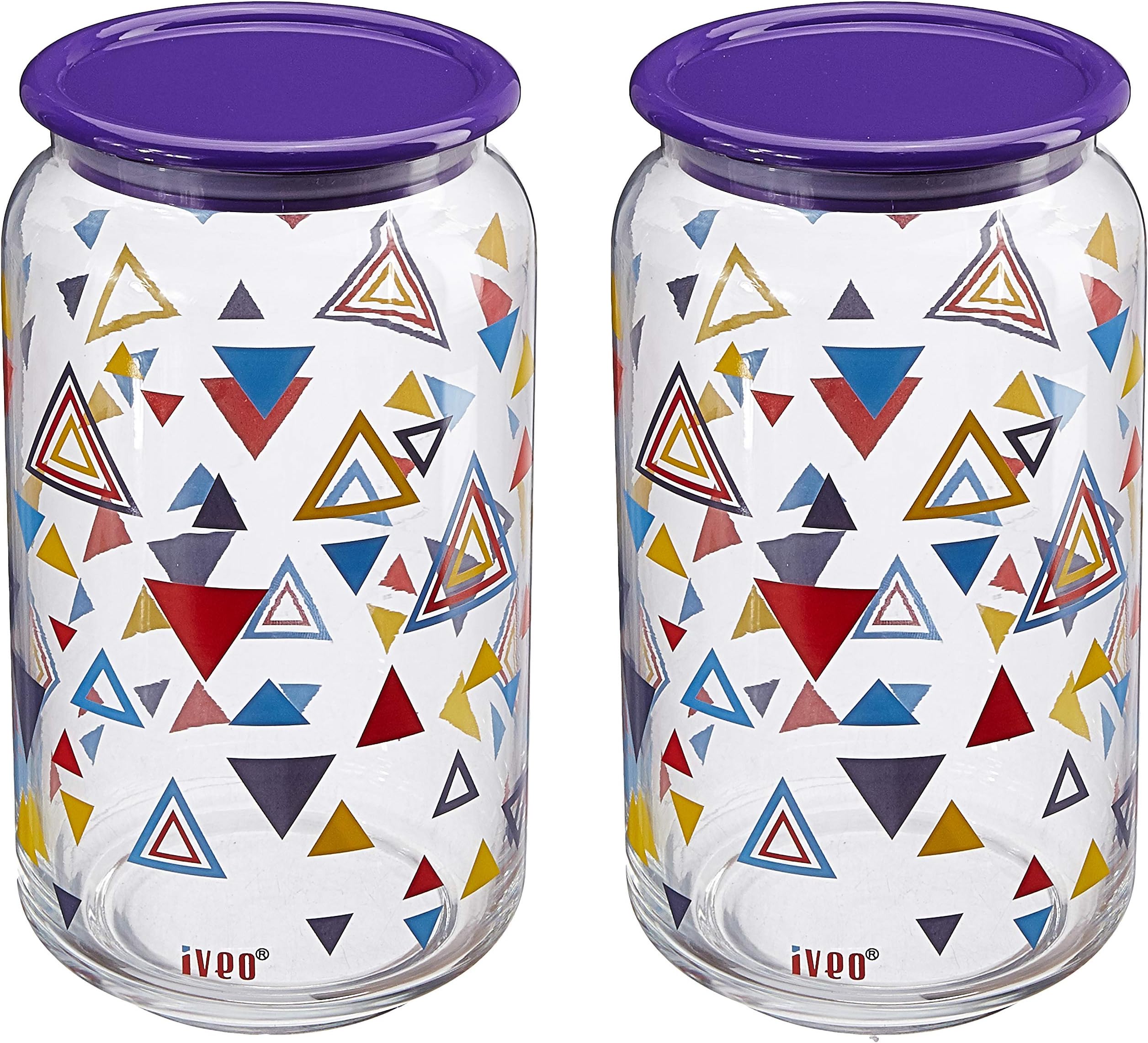 Iveo Amaze Storage Jar 1000 (2 Pcs Set) Treble, Standard