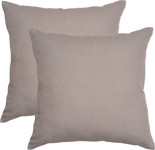 Vista 20 de RELY+ Juego de 2 fundas de almohada de algodón blancas de 18 x 18 pulgadas, fundas cuadradas con cremallera para sofá, sala de estar, fundas Blanco