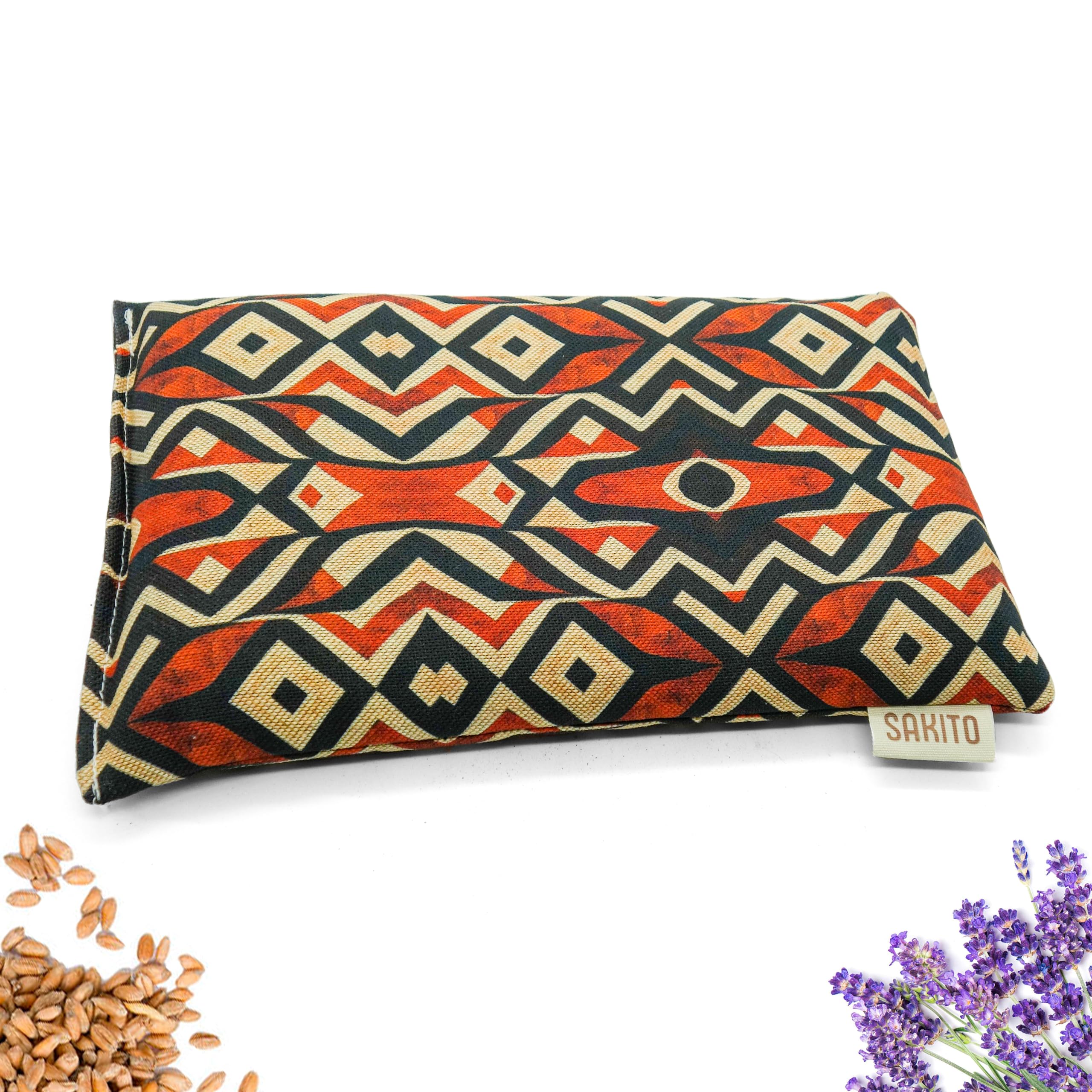 Cuscino Termico Microonde (25x15 cm) - Terapia Naturale per lo Stress e i Dolori Muscolari - Uso Caldo o Freddo - Elevata Ritenzione del Calore - Profumo di Lavanda (Tribal, 25 x 15 cm)