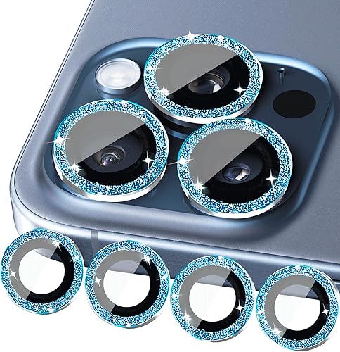Miniatura 8 de Protector de lente de cámara compatible con iPhone 14 y 14 Plus (6.1 y 6.7 pulgadas), cubierta de cámara Apple brillante con vidrio transparente,