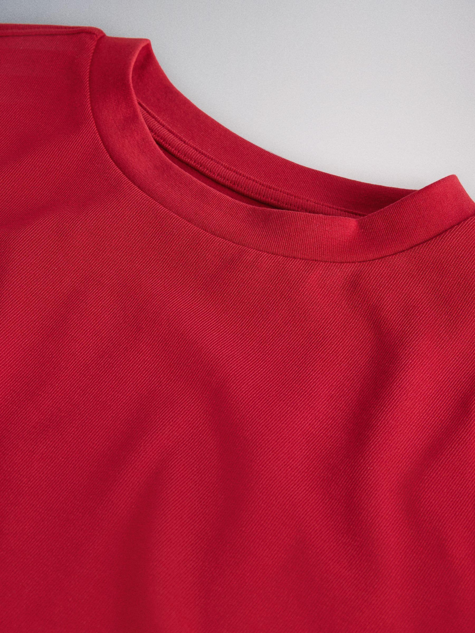 THE SET Damen Kurze T-Shirts aus schwerem Stoff, 5er-Pack
