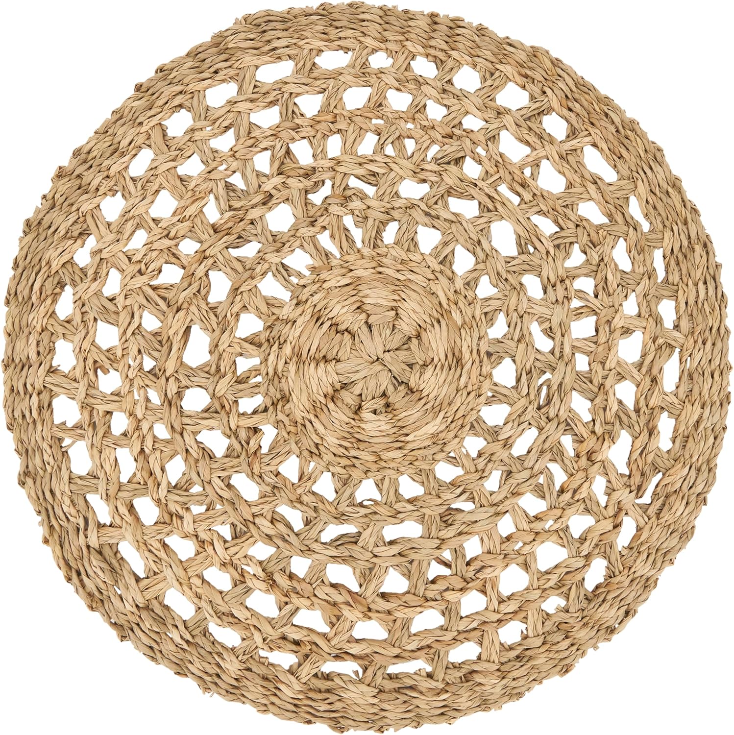 Saro Lifestyle Rustic Charm Seagrass Placemat (Set of 4), Natural, 15"