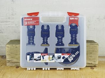 Norske Tools NOTP275 12Piece Universal Fit Oscillating Multi Tool Accessory Blade Set