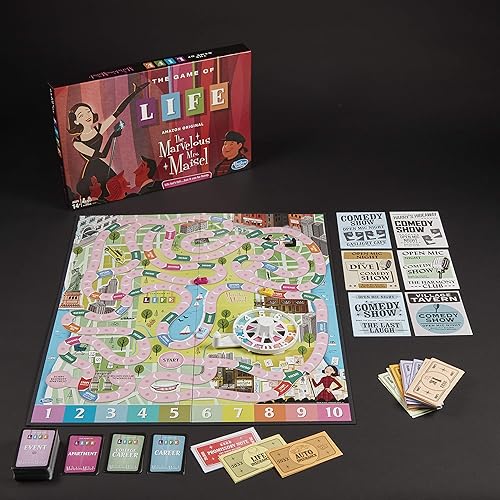 Miniatura 6 de Hasbro Gaming The Game of Life: The Marvelous Mrs. Maisel Edition Juego de mesa; inspirado en la serie Prime Video Original de Amazon