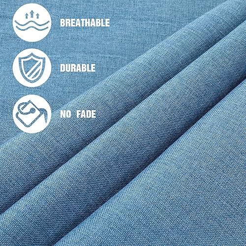 Miniatura 2 de VitalCozy Tela de tapicería de 3.3 yardas x 57 pulgadas, material de lino sintético, tela de costura de poliéster para tapicería de muebles, silla,