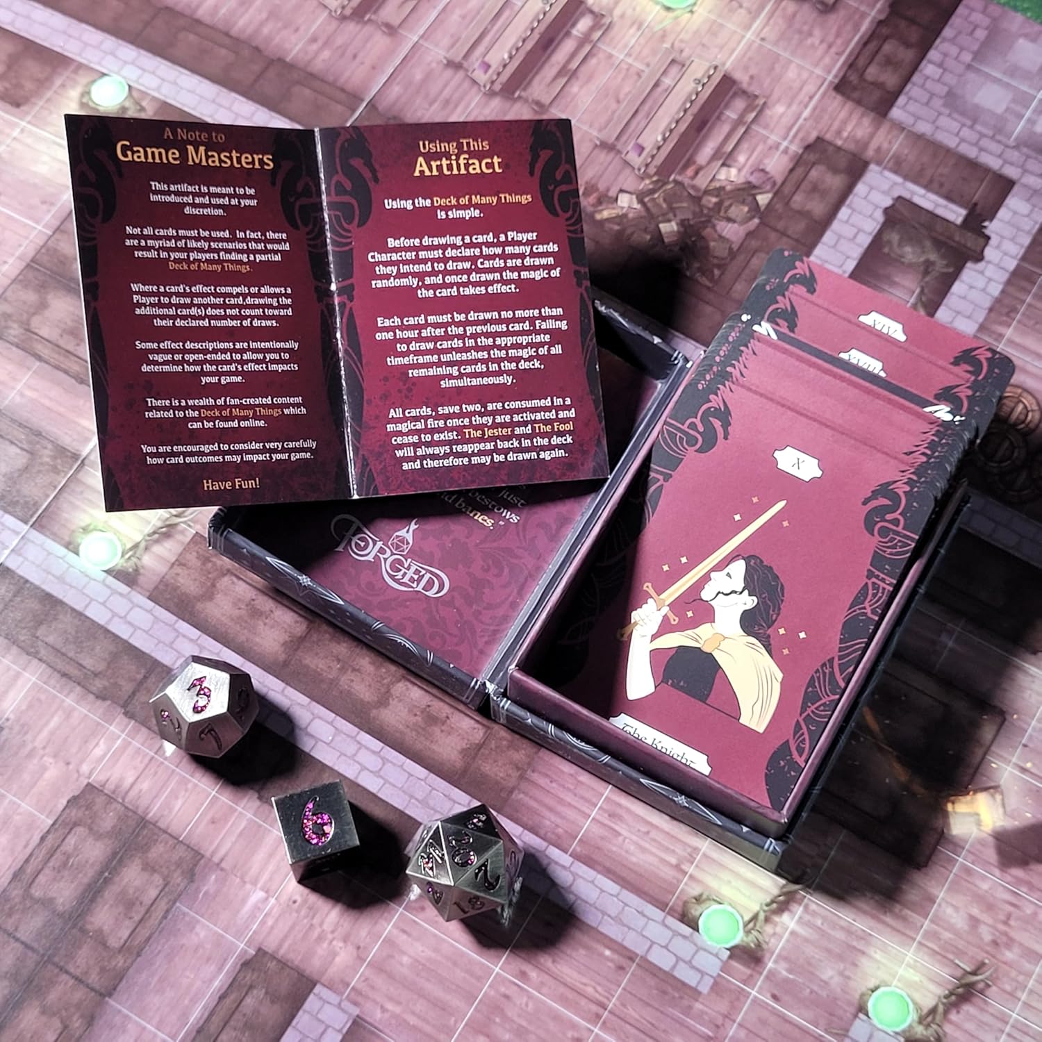 Forged Dice Co. Deck of Many Things - Premium RPG Playing Cards with Unique Art Illustrations - Compatible with Dungeons and Dragons Board Game, D&D 5e, DND Accessories