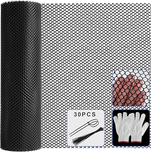 Esgrima de alambre de pollo de plástico, malla de alambre de pollo negro, red de aves de corral de 15.7 pulgadas x 19.7 pies, valla de aves de Esgrima de alambre de pollo de plástico, malla de alambre de pollo negro, red de aves de corral de 15.7 pulgadas x 19.7 pies, valla de aves de
