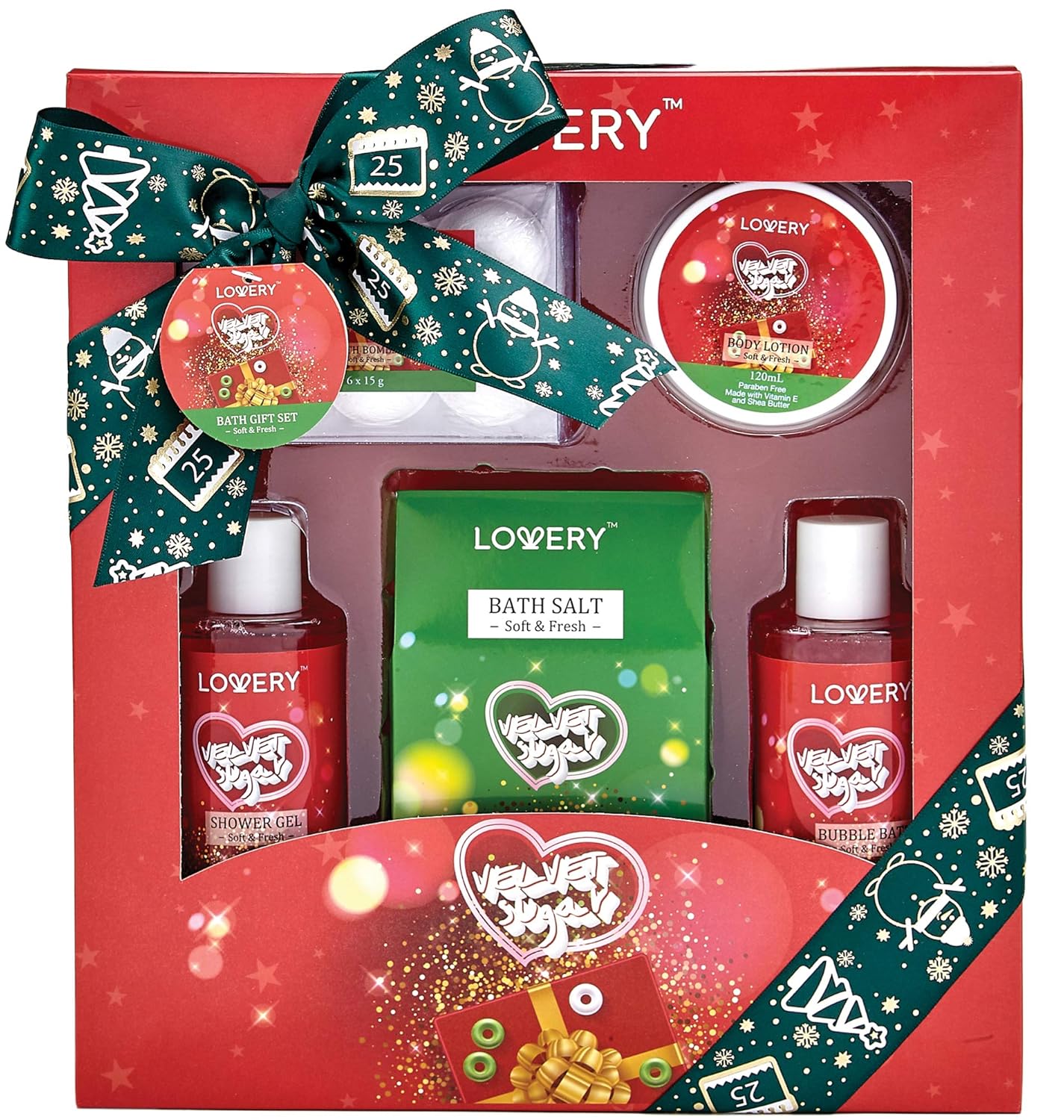 Bath and Body Christmas Gift Box for Women10 Piece Set of