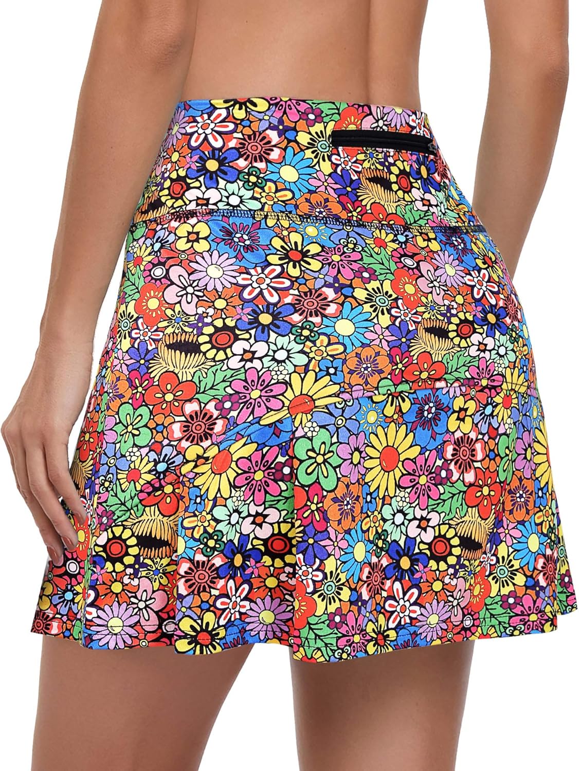 CHICHO Pleated Tennis Skirt for Womens with Pockets Girls 15" High Waist Athletic Skort Skirts for Golf Workout - Image 3