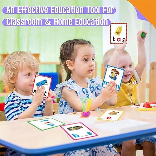 Miniatura 7 de CVC - Tarjetas de escritura de palabras, 120 tarjetas de escritura a mano de doble cara, vocal corta, vocal corta, palabras de vista, herramienta