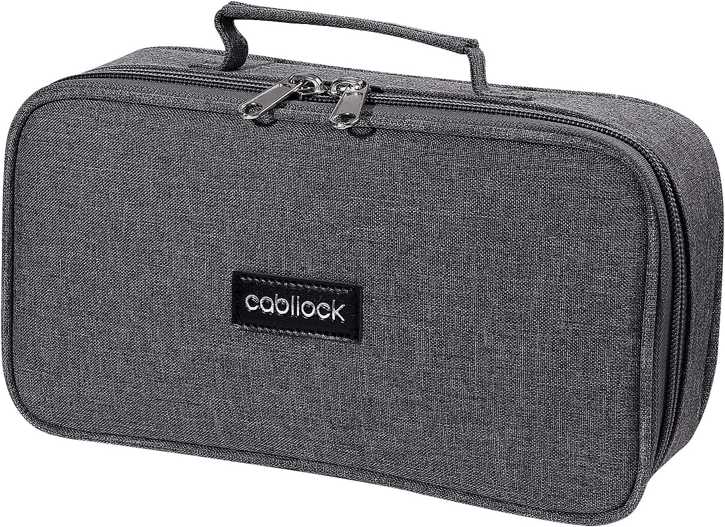 Cabilock Pencil Pouch Big Capacity Pencil Box Portable Stationery Organizer with Zipper Pencil Case for School & Office Supplies(Gray)
