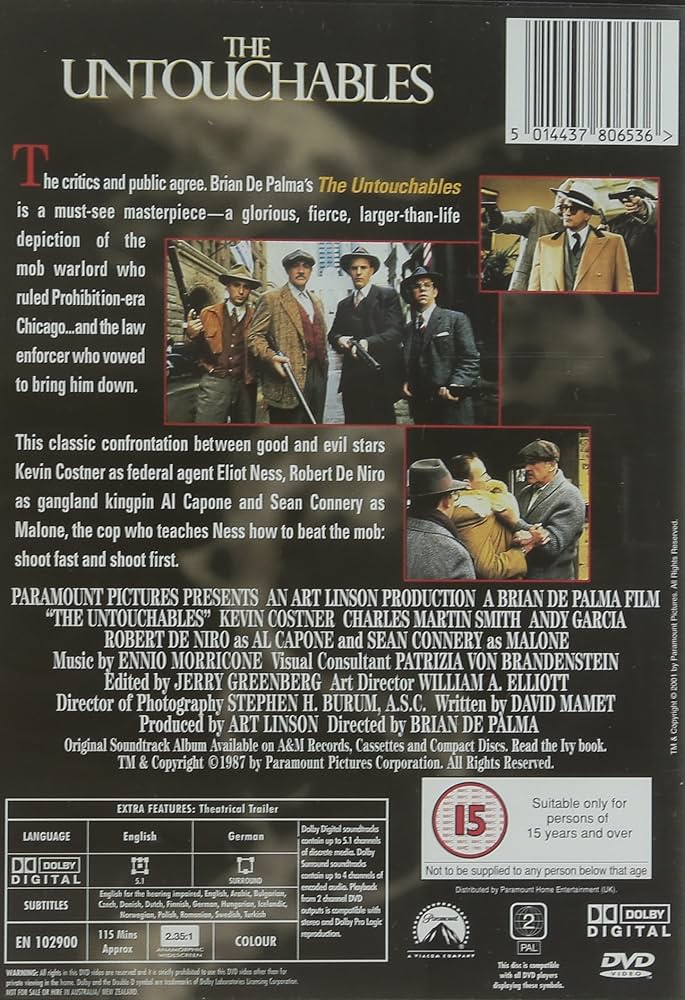 Amazon.co.jp: Untouchables, the [DVD] : Costner Kevin: DVD