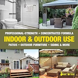 STAR BRITE Outdoor Collection All Surface Mold Stain & Mildew Stain Remover Spray - Cleans & Removes Stains on Contact - 32 OZ Spray (054432)