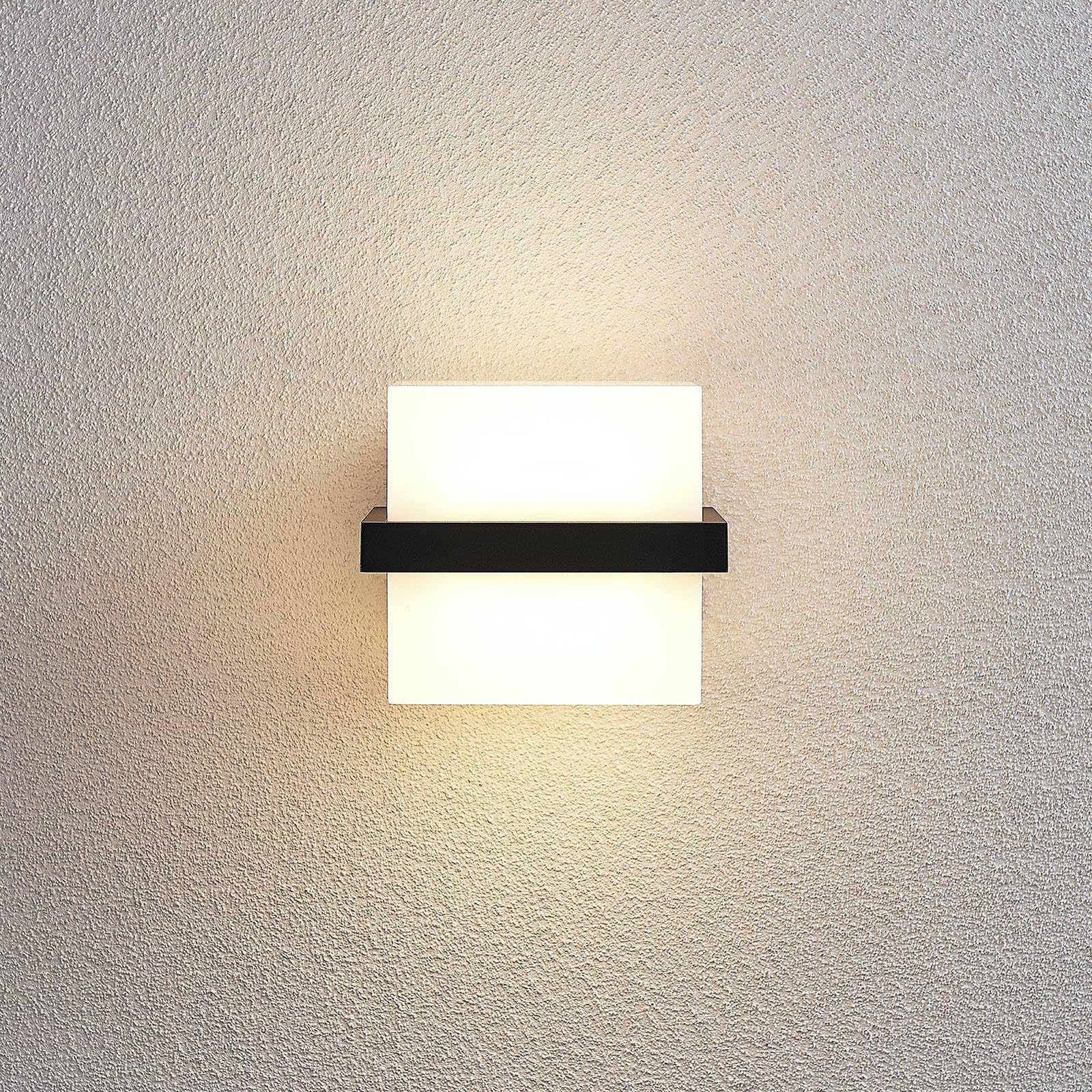 Lindby Applique LED da esterni (Moderno) colore Nero, lampadina inclusa applique lampada outdoor per facciata/parete terrazzo e