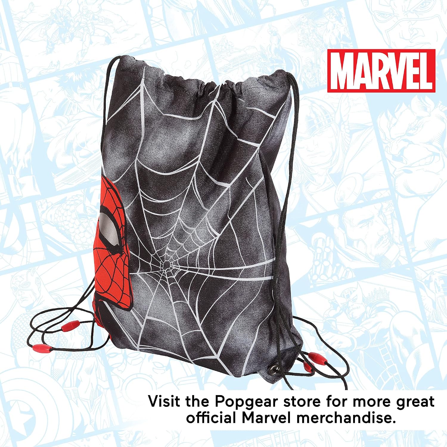 Popgear Boy's Marvel Comics Spiderman Web Head Boys Gym Bag, Black - Image 4
