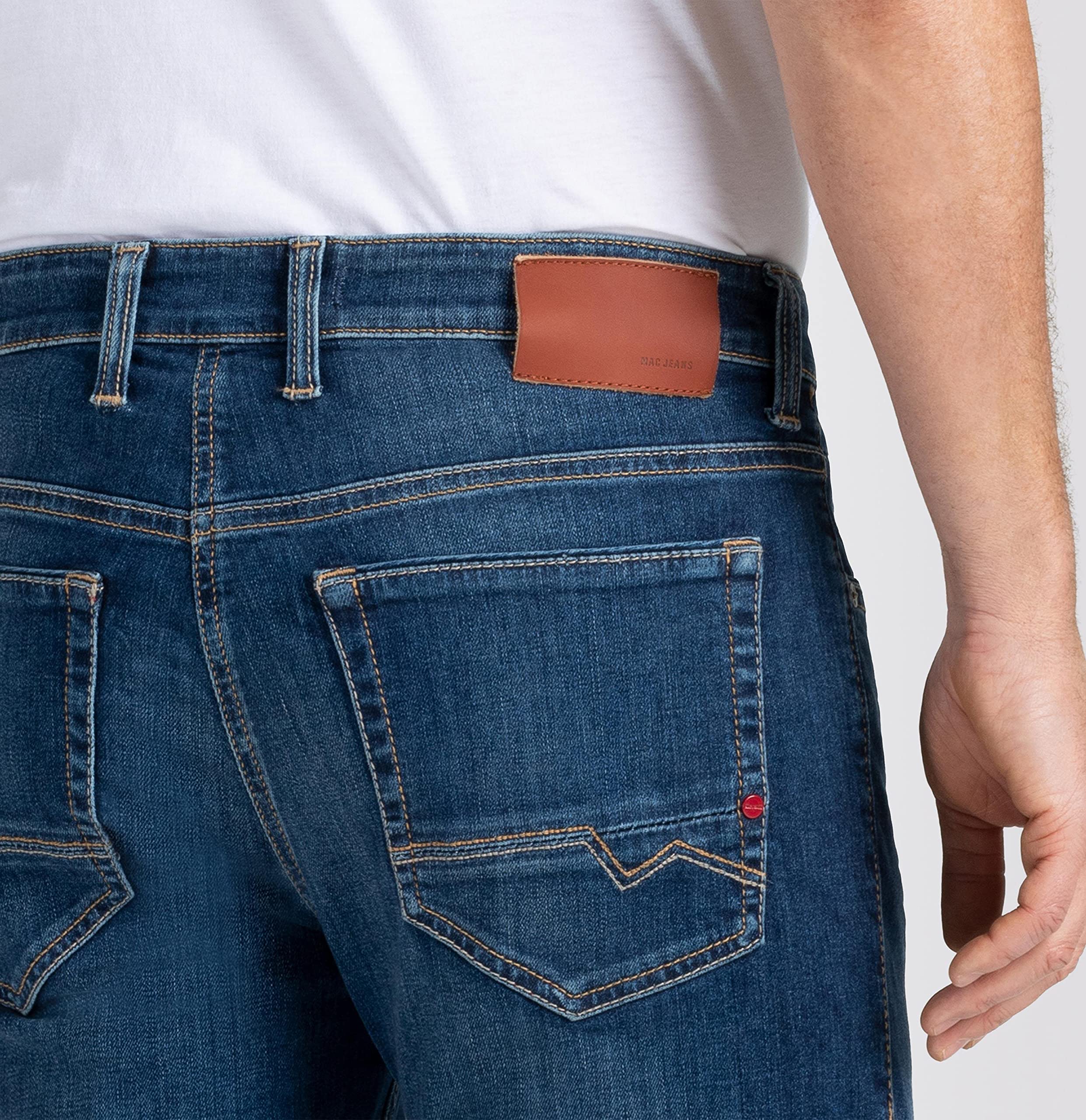 MAC Jeans Herren Jeans Hose Arne Pipe Stretchdenim Blue Used