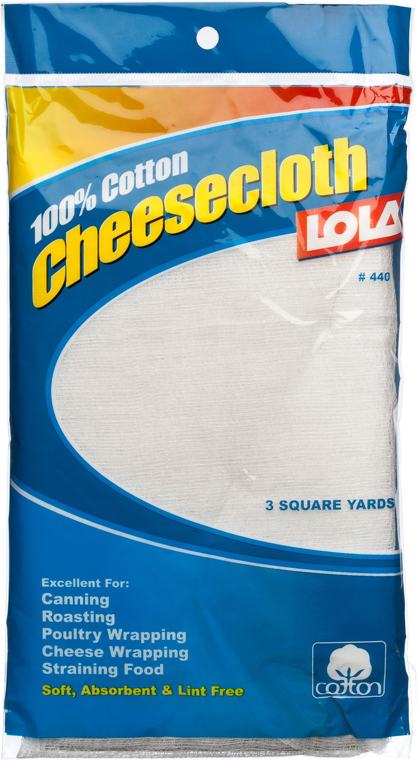 LOLA HIC Eco Clean Cheesecloth, 3-Square Yards