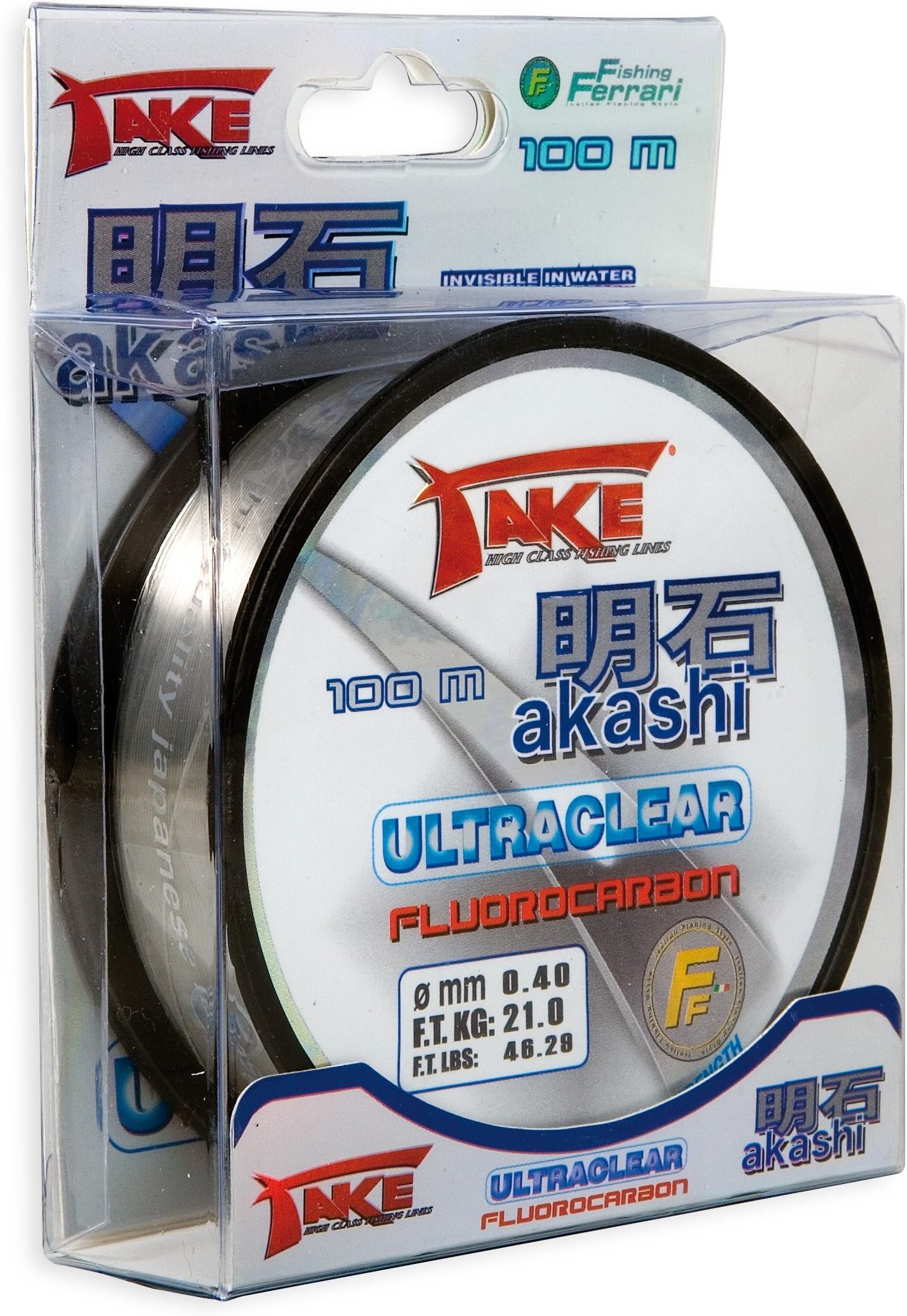 Take Akashi Ultraclear Fluorovarbon Fishing Nylon 50 m 0.45 mm