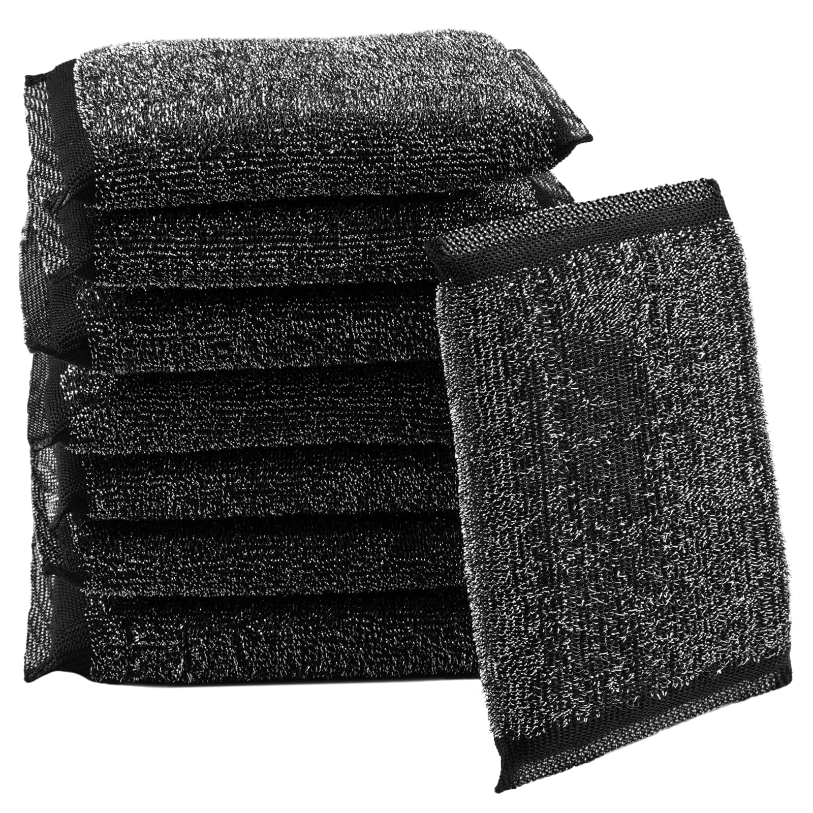 8 sztuk wielofunkcyjnych drutów do mycia naczyń, dwustronne wielokrotnego użytku, 13 × 8,5 × 2 cm gąbka kuchenna gąbka stalowa wielofunkcyjna druciana gąbka do mycia garnków i garnków
