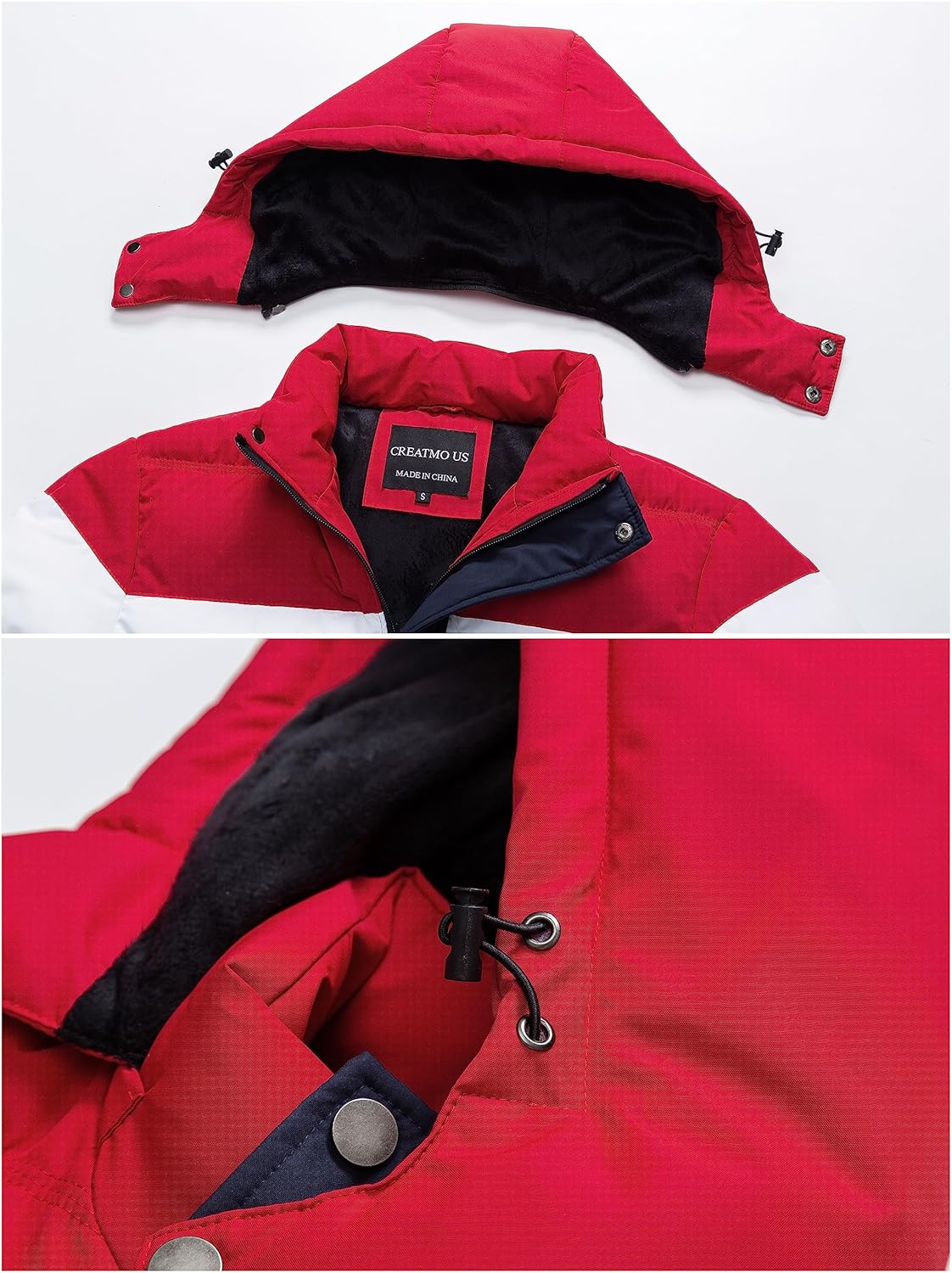 CREATMO US Men's Puffer Jacket Waterproof Winter Parka jacket Warm Thicken Ski Coat - Image 5