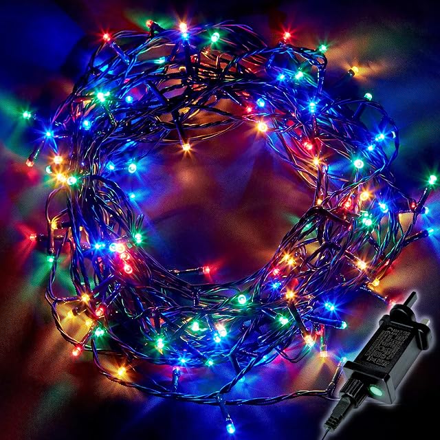 NETTA Christmas Tree Fairy Lights - 300 LED Multi-Colour with 8 Different Modes; for Outdoor/Indoor Use, Xmas Party Decorations - 300 LED / 30M Lit-Length
