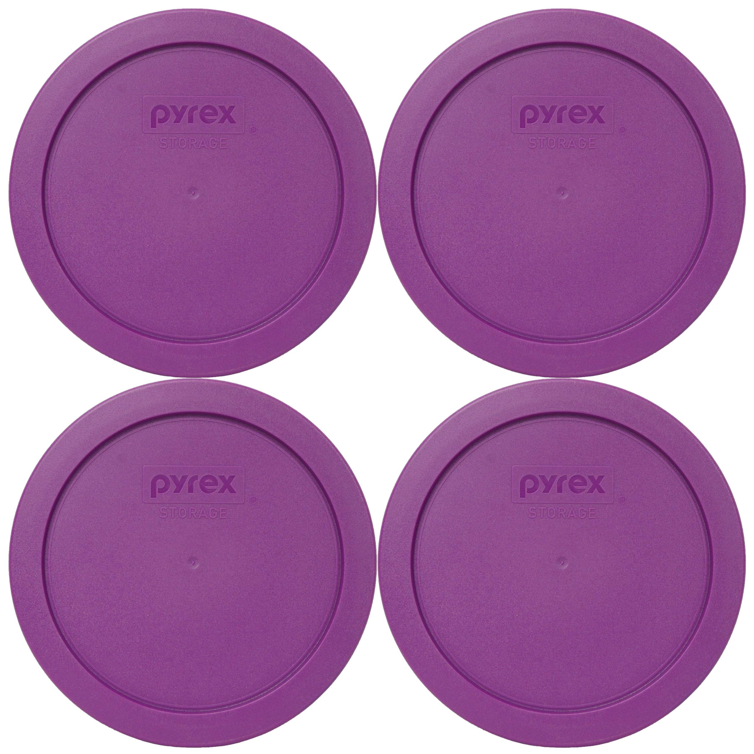 Couvercle Pyrex 7201-PC violet en plastique lot de 4 pour plat rond