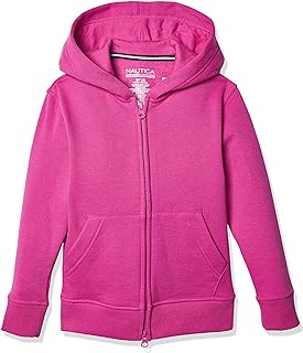 Nautica Boys' Little Sensory-Friendly Soft Full-Zip Hoodie Sweatshirt, Rose Price In India