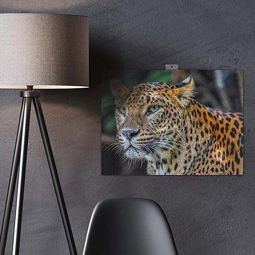 Miniatura 6 de QuizQuirk - Rompecabezas de 1000 piezas, rompecabezas de leopardo audaz para adultos/adolescentes (kit de ahorro de rompecabezas incluido)