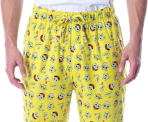 Vista 3 de Nickelodeon SpongeBob SquarePants Face Expressions - Pantalones de pijama para hombre