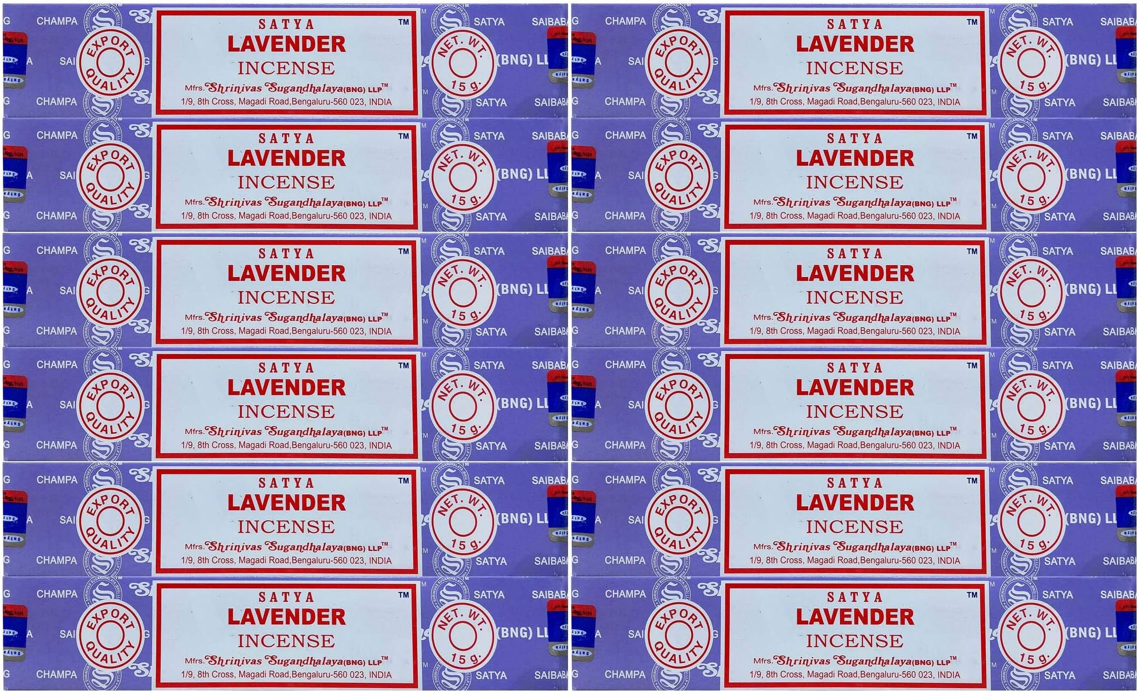 Encens Natural Lavande - 15 Grs - Satya