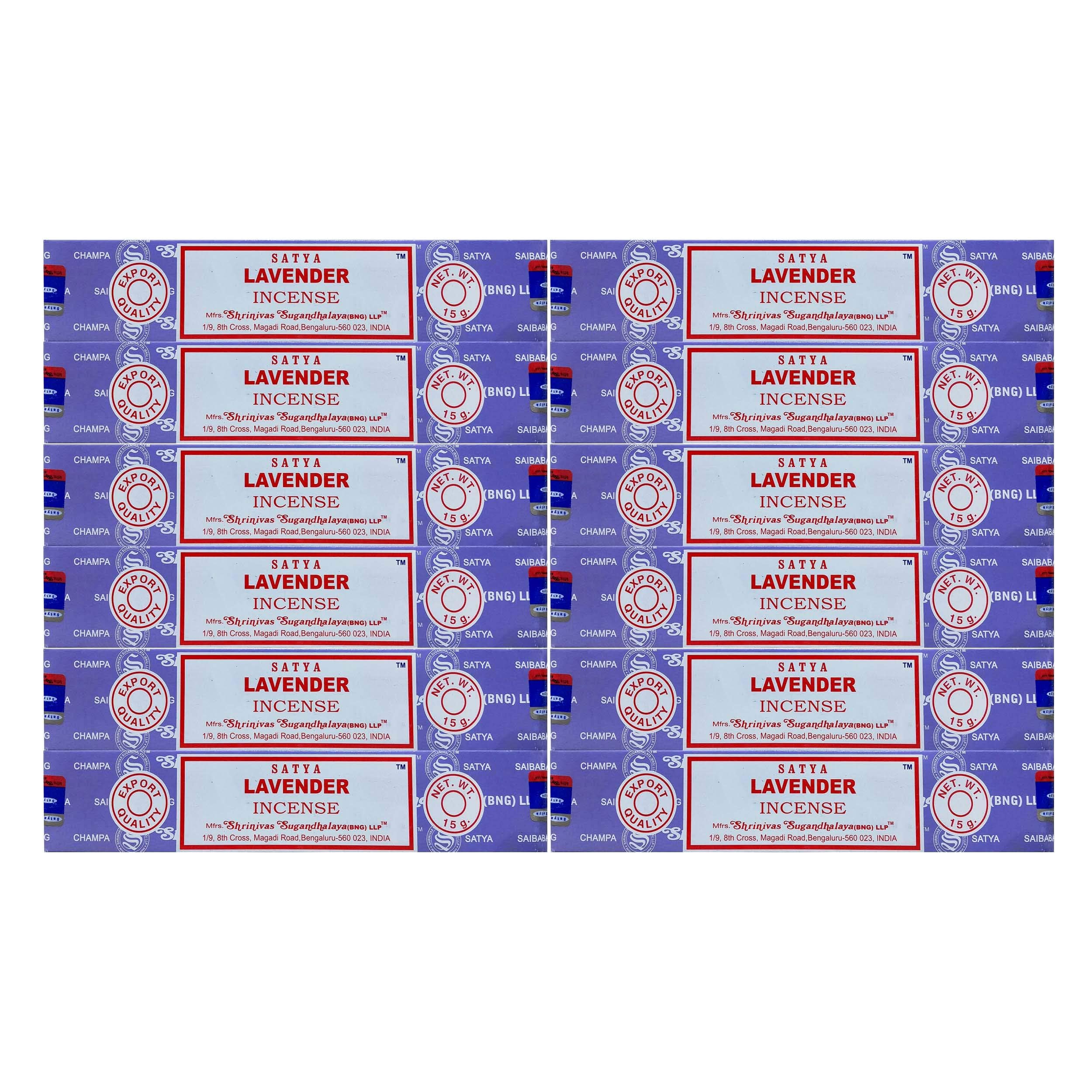 Satya Nag Champa Lavender Incense Sticks, 12 Count