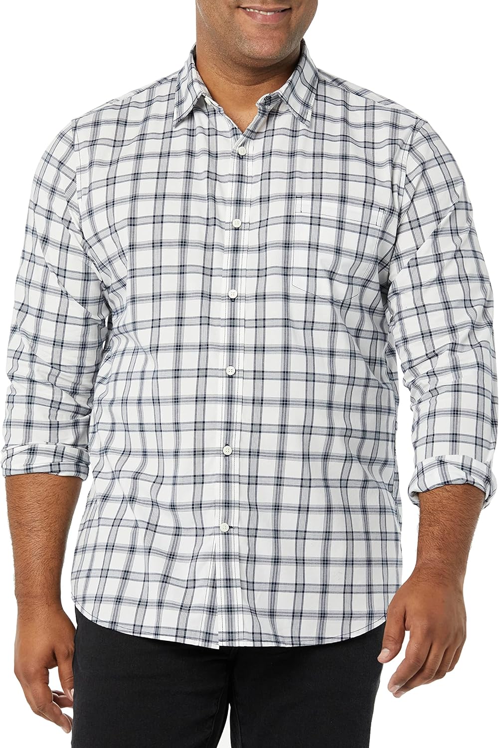 Amazon Essentials Men's Long-Sleeve Slim-Fit Stretch Poplin Shirt - Image 4