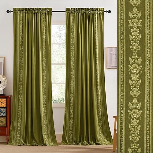 Miniatura 63 de NICETOWN Cortinas de terciopelo marrón, con aislamiento térmico que reducen el sonido, cortinas resistentes al calor y al frío mate para decoración