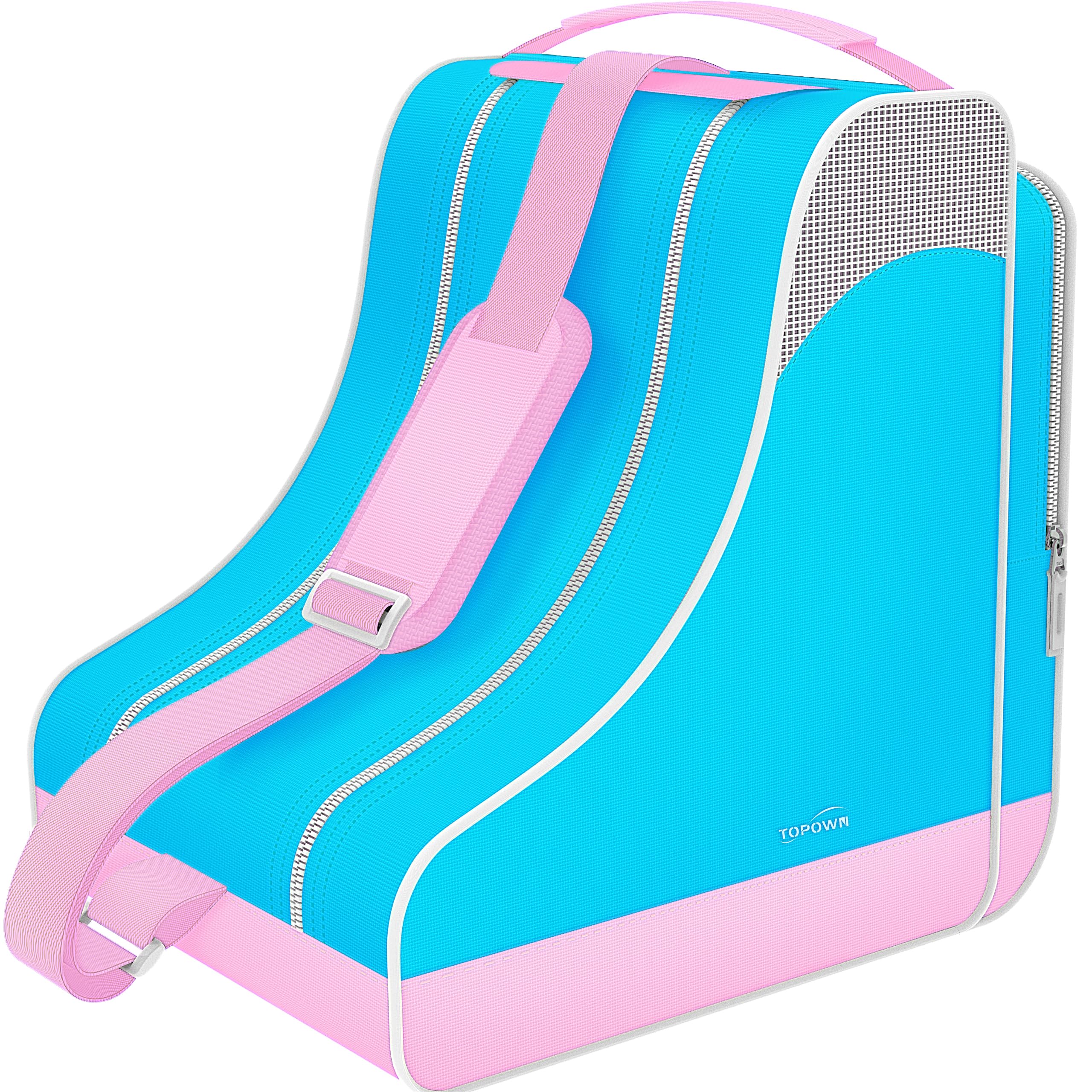 TOPOWN Premium Ice Skate and Roller Skate Bag - Men, Women, Child/Adult Up to Size 12(US)
