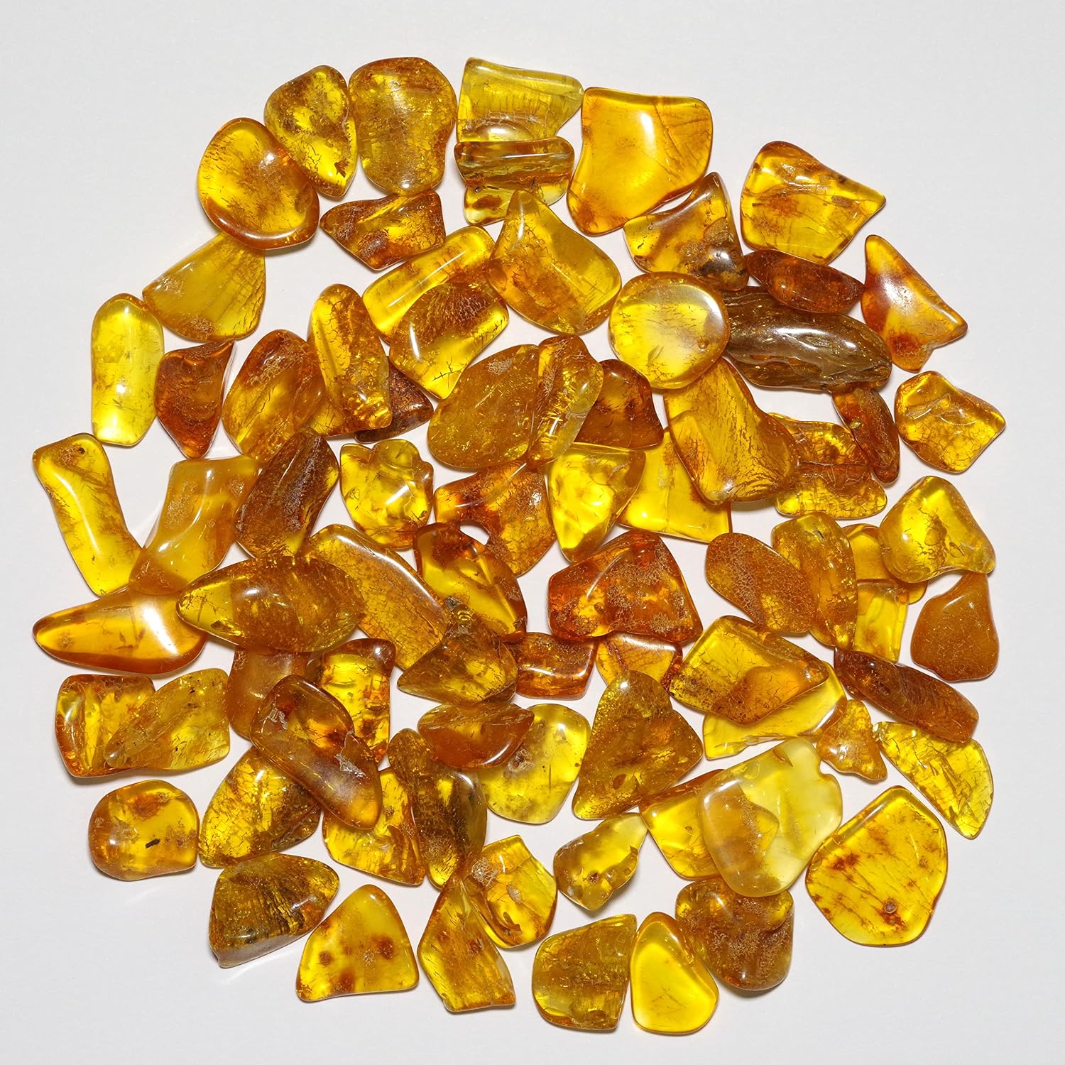 Amazon | [N2 stone Natural] 天然化石 琥珀 (コハク/amber) / 標本 | (研磨した原石: 約100g ...