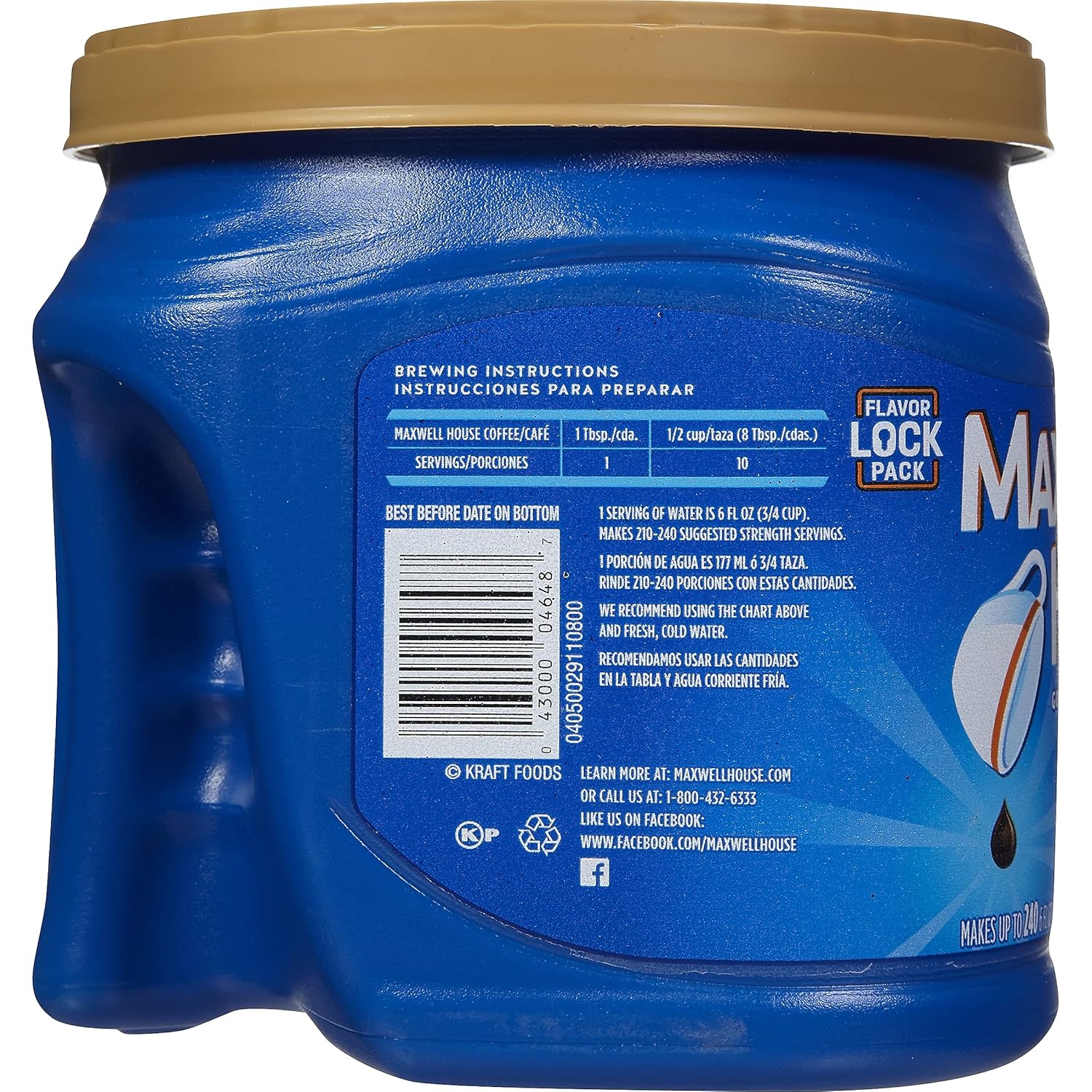 Maxwell House 04648 Coffee, Regular Ground, 30.6 oz Canister
