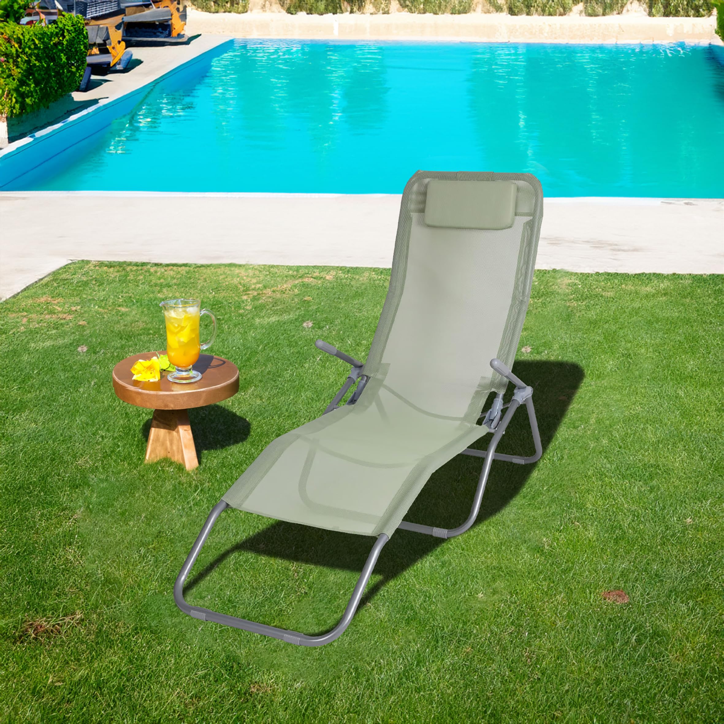Spetebo Fauteuil médical grande taille, avec coussin vert